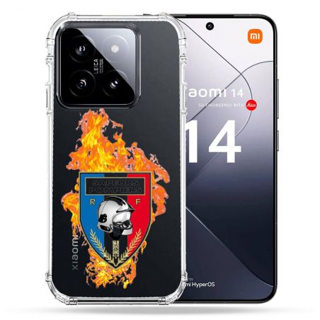 Coque Renforcée Transparente Pour Xiaomi 14 Pompier Feu