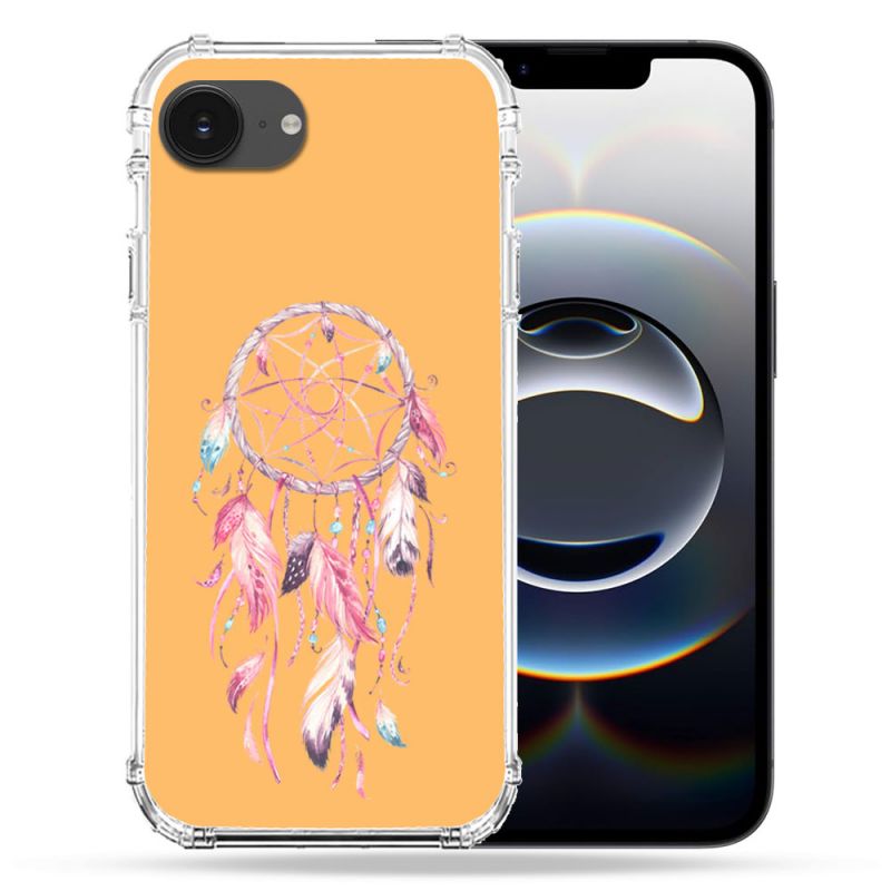 Coque Renforcée Transparente Pour Iphone 16e Attrape Reve Rose