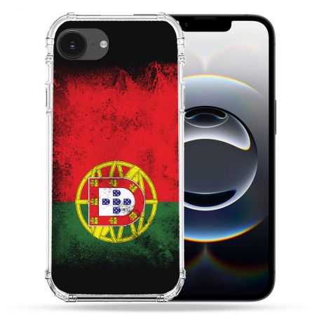 Coque Renforcée Pour Iphone 16e Voyage Portugal Drapeau