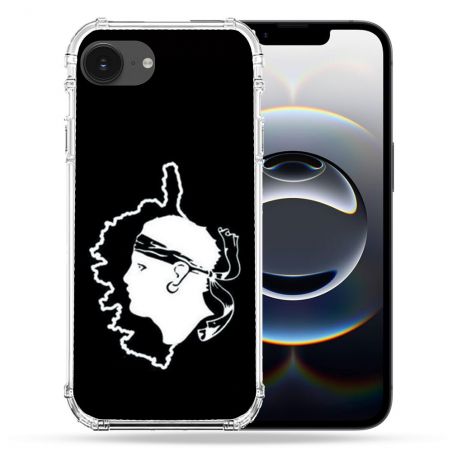 Coque Renforcée Pour Iphone 16e Voyage Corse Noir