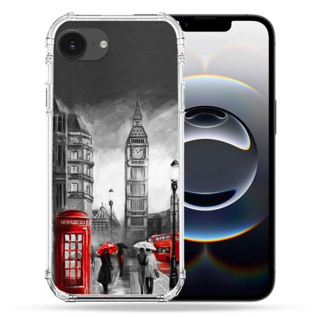 Coque Renforcée Pour Iphone 16e Voyage Angleterre Londres Vintage