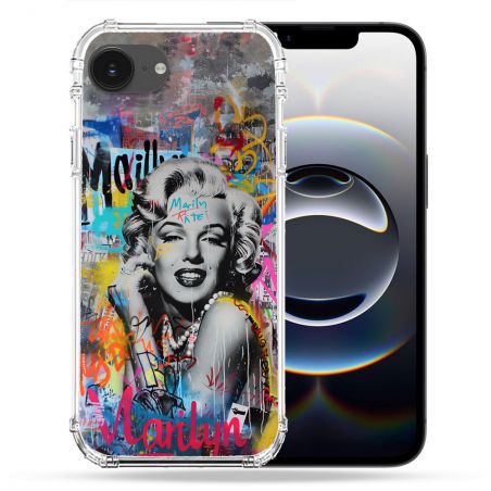 Coque Renforcée Pour Iphone 16e Street Art Maryline Monroe