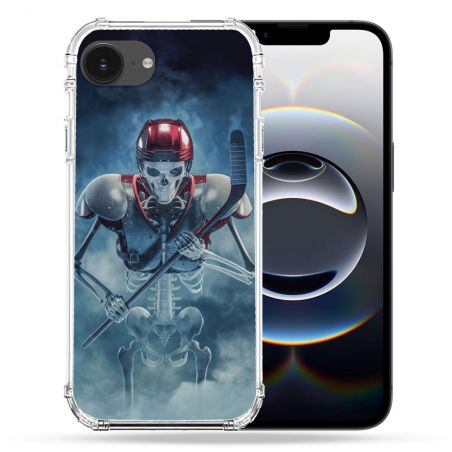 Coque Renforcée Pour Iphone 16e Sport Hockey Squelette