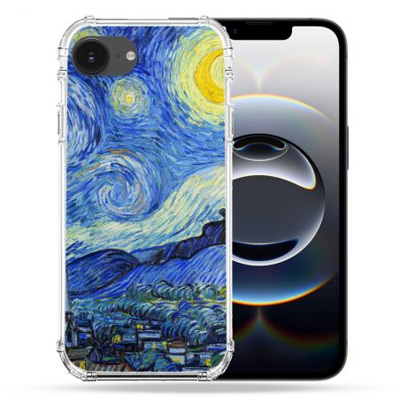 Coque Renforcée Pour Iphone 16e Peinture La nuit étoilée