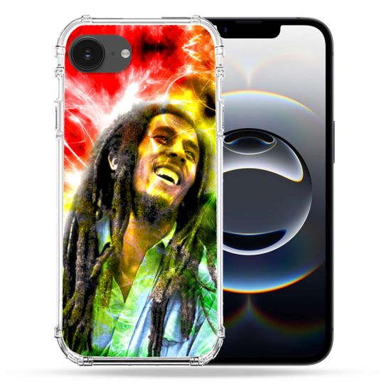Coque Renforcée Pour Iphone 16e Musique Bob Marley Color