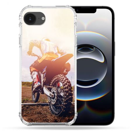Coque Renforcée Pour Iphone 16e Moto Cross Soleil