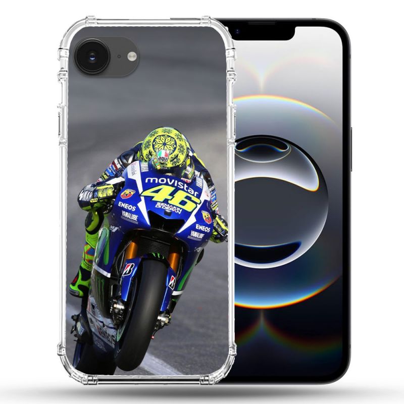 Coque Renforcée Pour Iphone 16e Moto Course GP Wheeling 46