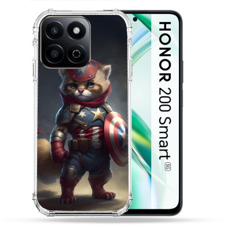 Coque Renforcée Pour Honor 200 Smart 5G Animal Chat America