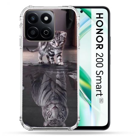 Coque Renforcée Pour Honor 200 Smart 5G Animal Chat Reflet