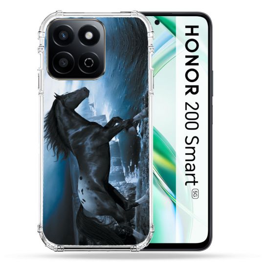 Coque Renforcée Pour Honor 200 Smart 5G Animal Cheval Noir