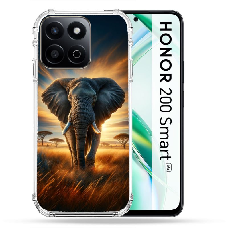 Coque Renforcée Pour Honor 200 Smart 5G Animal Elephant Savane