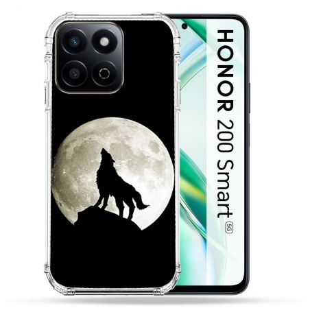 Coque Renforcée Pour Honor 200 Smart 5G Animal Loup Noir
