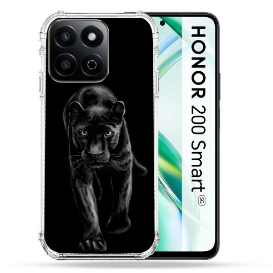 Coque Renforcée Pour Honor 200 Smart 5G Animal Panthère Noire