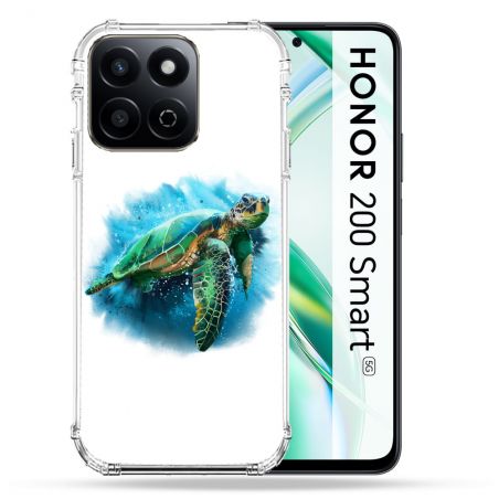 Coque Renforcée Pour Honor 200 Smart 5G Animal Tortue Blanche multicolore