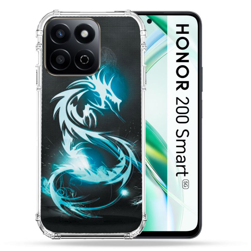 Coque Renforcée Pour Honor 200 Smart 5G Fantastique Dragon Bleu