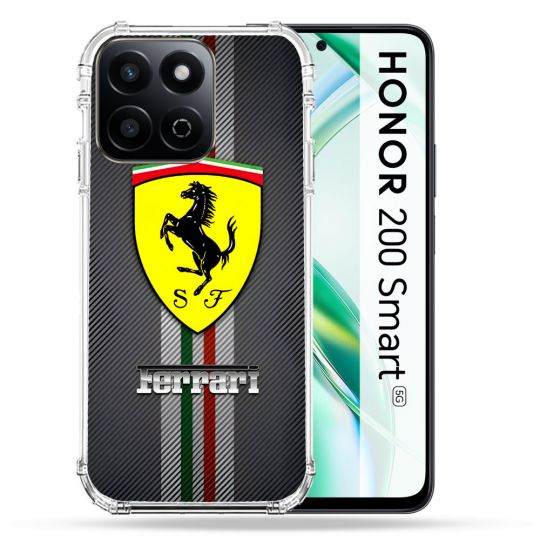 Coque Renforcée Pour Honor 200 Smart 5G Ferrari Carbone