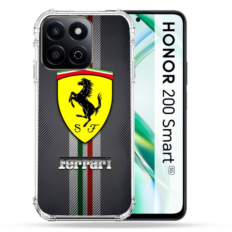 Coque Renforcée Pour Honor 200 Smart 5G Ferrari Carbone