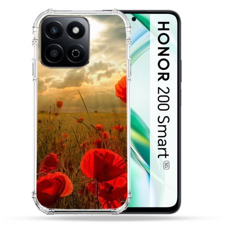 Coque Renforcée Pour Honor 200 Smart 5G Fleur Coquelicot