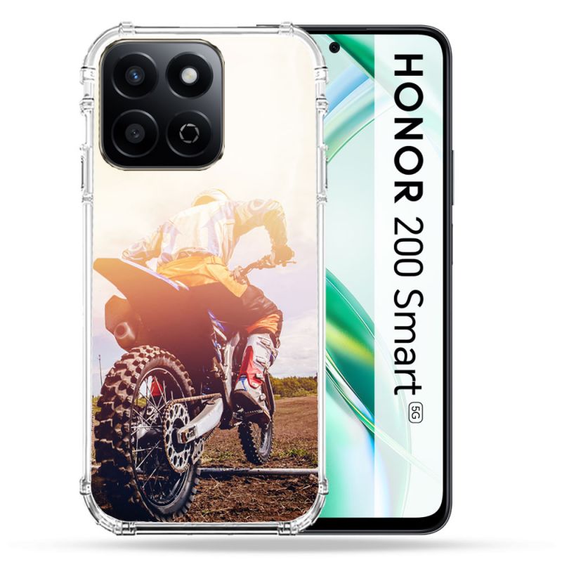 Coque Renforcée Pour Honor 200 Smart 5G Moto Cross Soleil