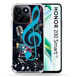 Coque Renforcée Pour Honor 200 Smart 5G Musique Cle Sol Bleu
