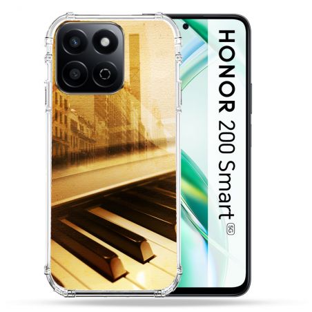 Coque Renforcée Pour Honor 200 Smart 5G Musique Piano Retro