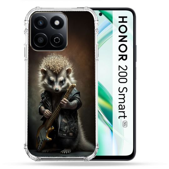 Coque Renforcée Pour Honor 200 Smart 5G Musique Rock Herisson