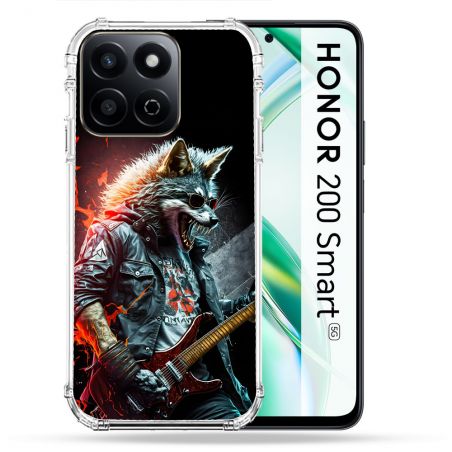 Coque Renforcée Pour Honor 200 Smart 5G Musique Rock Loup