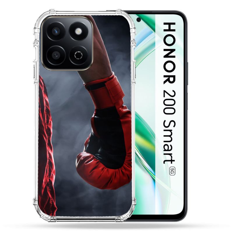 Coque Renforcée Pour Honor 200 Smart 5G Sport Boxe Gant Rouge