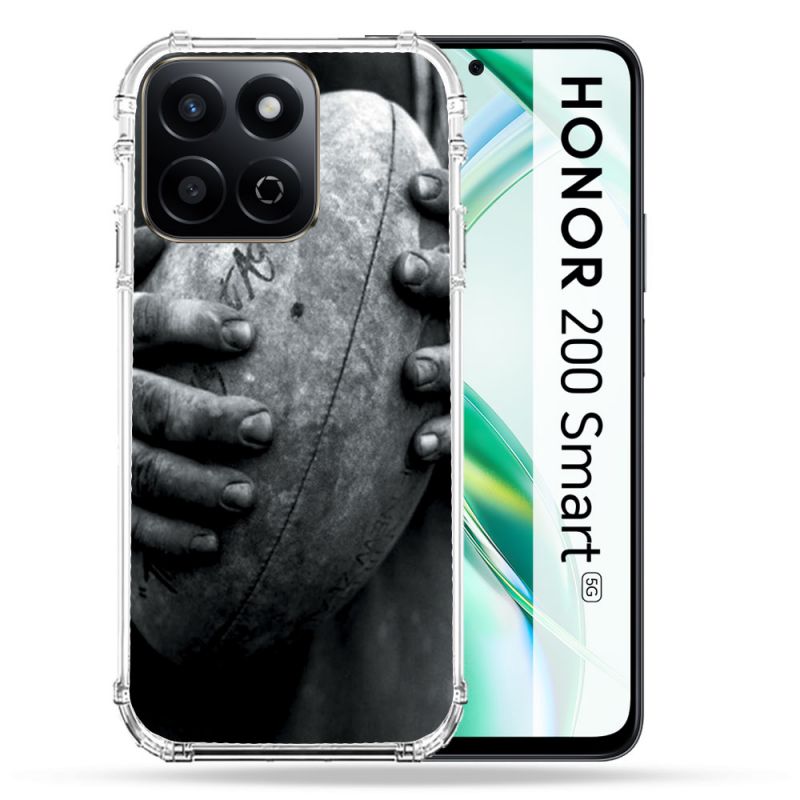 Coque Renforcée Pour Honor 200 Smart 5G Sport Rugby Ballon Vintage