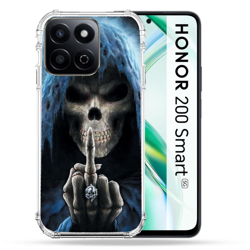 Coque Renforcée Pour Honor 200 Smart 5G Tete de Mort Doigt