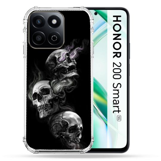 Coque Renforcée Pour Honor 200 Smart 5G Tete de Mort Triple