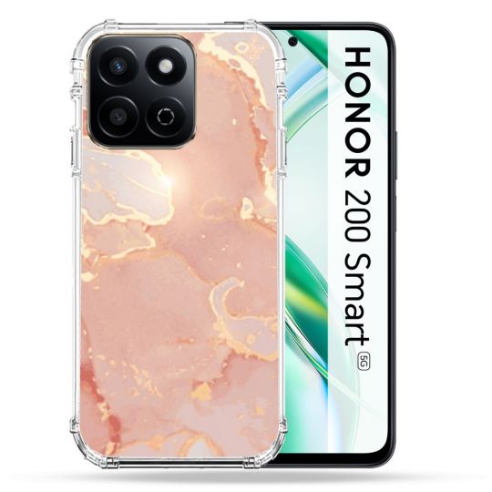 Coque Renforcée Pour Honor 200 Smart 5G Texture Marbre Rose