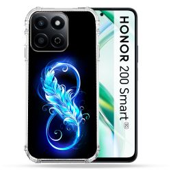 Coque Renforcée Pour Honor 200 Smart 5G Texture Plume Infini Bleu