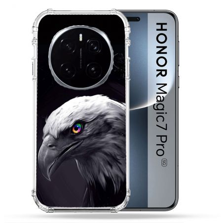 Coque Renforcée Pour Honor Magic 7 Pro Animal Aigle Royal Noir