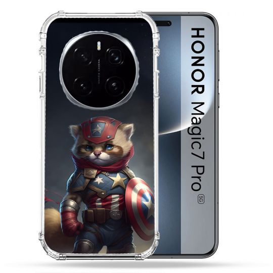 Coque Renforcée Pour Honor Magic 7 Pro Animal Chat America