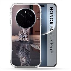 Coque Renforcée Pour Honor Magic 7 Pro Animal Chat Reflet