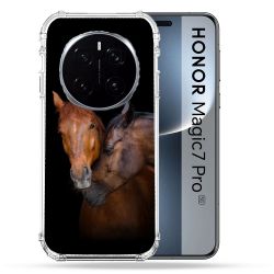 Coque Renforcée Pour Honor Magic 7 Pro Animal Cheval Marron