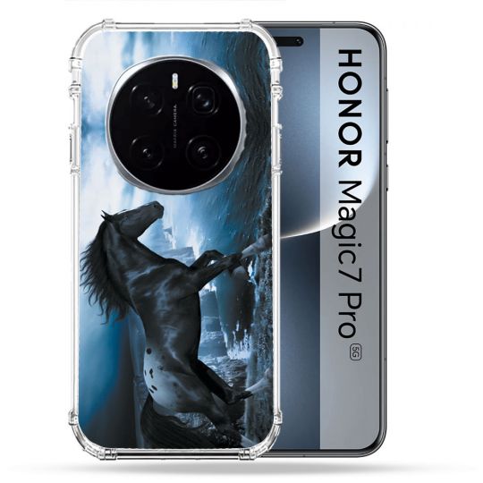 Coque Renforcée Pour Honor Magic 7 Pro Animal Cheval Noir