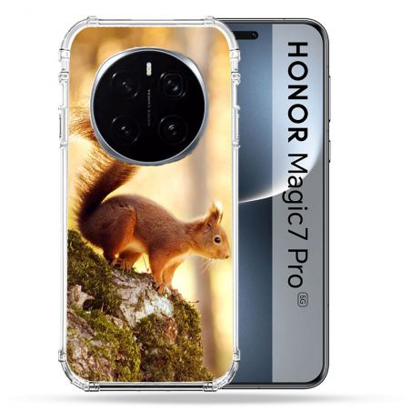 Coque Renforcée Pour Honor Magic 7 Pro Animal Ecureuil Bois