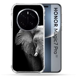 Coque Renforcée Pour Honor Magic 7 Pro Animal Elephant Noir