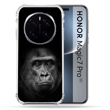 Coque Renforcée Pour Honor Magic 7 Pro Animal Gorille Noir
