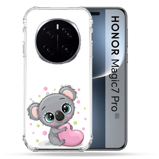 Coque Renforcée Pour Honor Magic 7 Pro Animal Koala Cœur