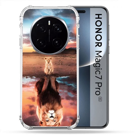 Coque Renforcée Pour Honor Magic 7 Pro Animal Lion Reflet