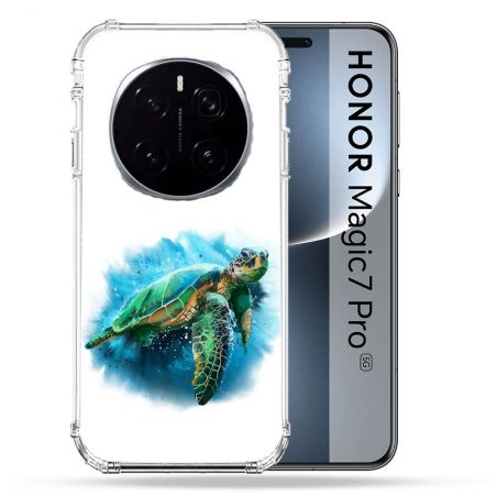 Coque Renforcée Pour Honor Magic 7 Pro Animal Tortue Blanche multicolore