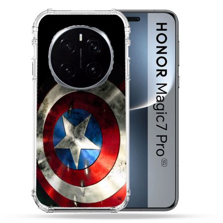 Coque Renforcée Pour Honor Magic 7 Pro Captain America Bouclier