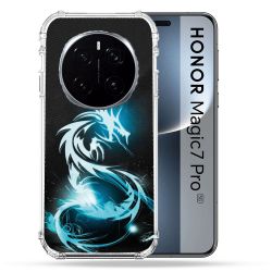 Coque Renforcée Pour Honor Magic 7 Pro Fantastique Dragon Bleu