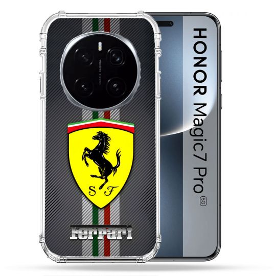 Coque Renforcée Pour Honor Magic 7 Pro Ferrari Carbone