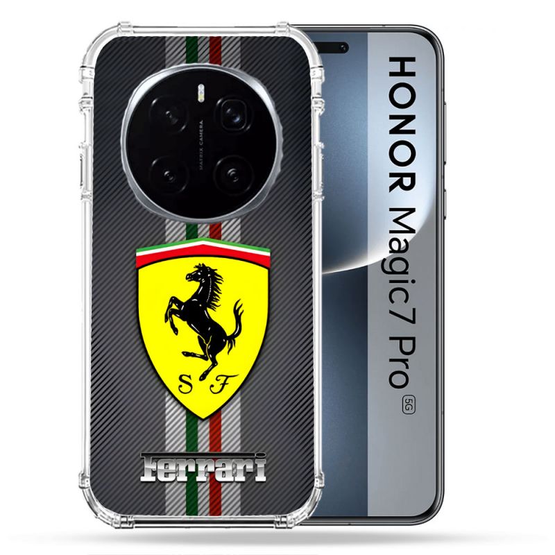 Coque Renforcée Pour Honor Magic 7 Pro Ferrari Carbone