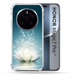 Coque Renforcée Pour Honor Magic 7 Pro Fleur Lotus Blanc