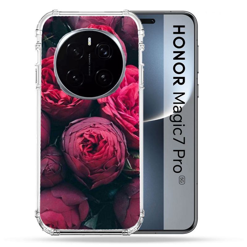 Coque Renforcée Pour Honor Magic 7 Pro Fleur Pivoine